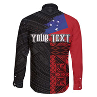 Personalised Samoa 685 Family Matching Puletasi and Hawaiian Shirt Siapo Pattern and Samoa Flag Design