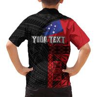 Personalised Samoa 685 Family Matching Tank Maxi Dress and Hawaiian Shirt Siapo Pattern and Samoa Flag Design