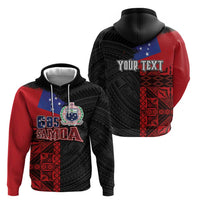 Personalised Samoa 685 Hoodie Siapo Pattern and Samoa Flag Design