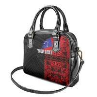 Personalised Samoa 685 Shoulder Handbag Siapo Pattern and Samoa Flag Design