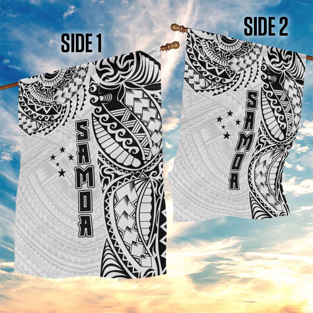 Samoa 685 Art Traditional Tattoo Pattern Garden Flag White Color