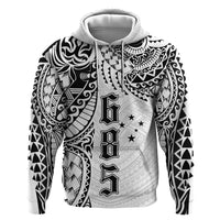 Samoa 685 Art Traditional Tattoo Pattern Zip Hoodie White Color