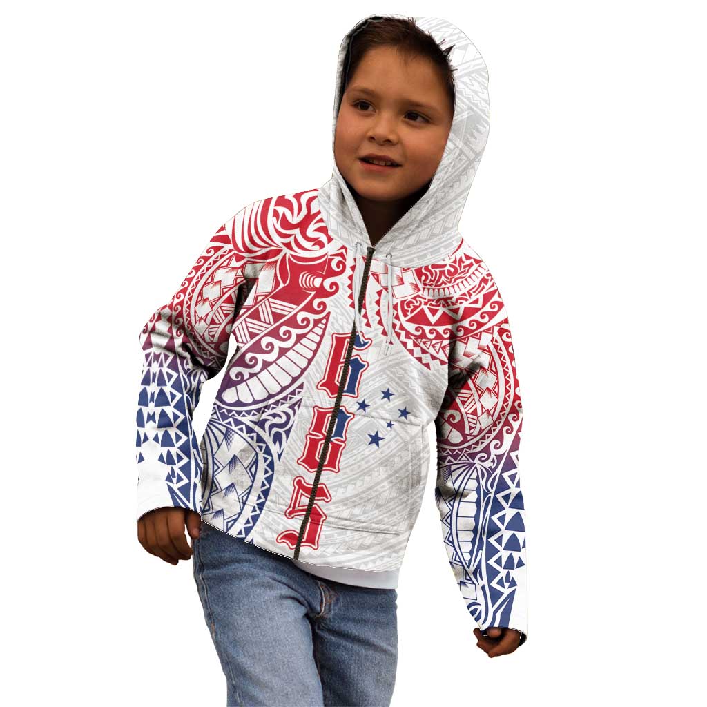 Samoa 685 Art Traditional Tattoo Pattern Kid Hoodie Gradient Color