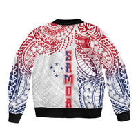 Samoa 685 Art Traditional Tattoo Pattern Sleeve Zip Bomber Jacket Gradient Color