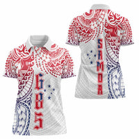 Samoa 685 Art Traditional Tattoo Pattern Women Polo Shirt Gradient Color