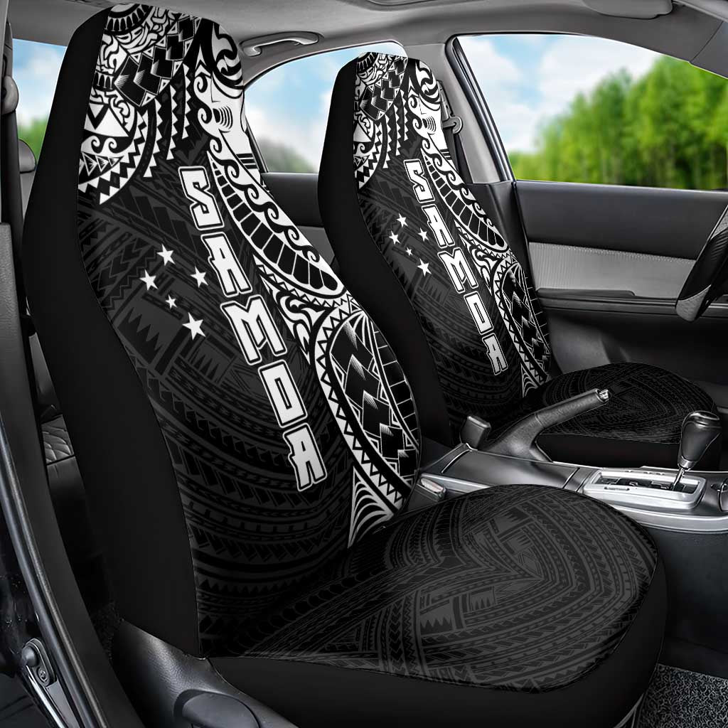 Samoa 685 Art Traditional Tattoo Pattern Car Seat Cover Black Color