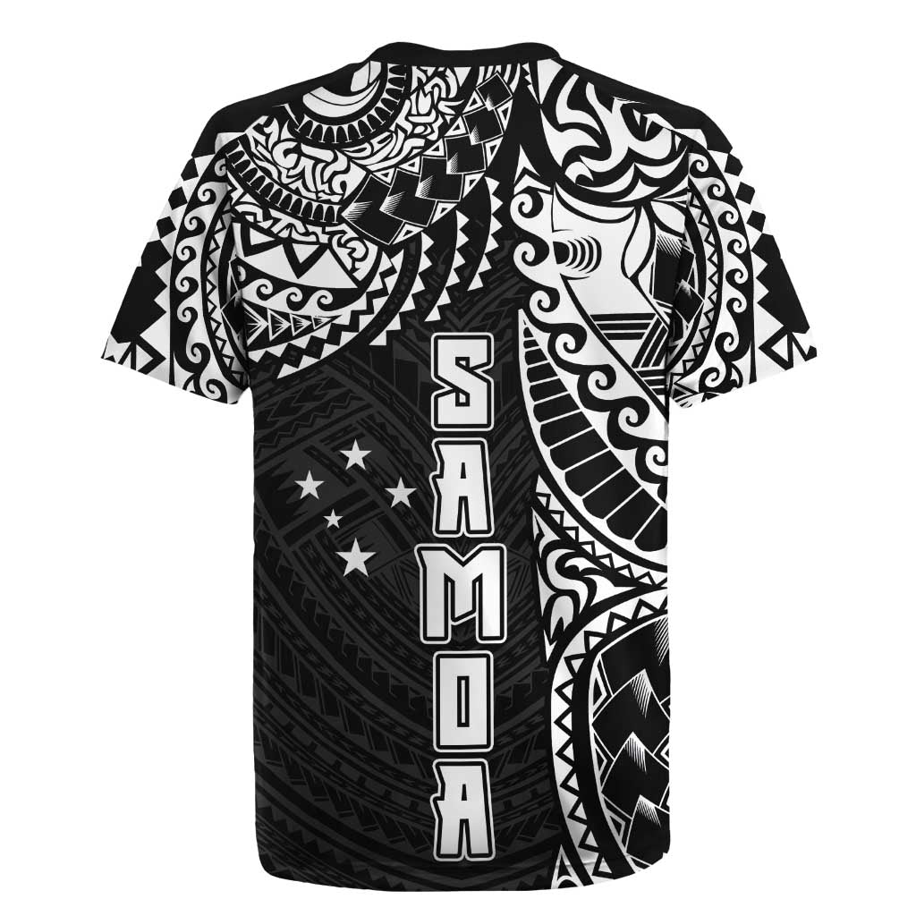 Samoa 685 Art Traditional Tattoo Pattern Rugby Jersey Black Color