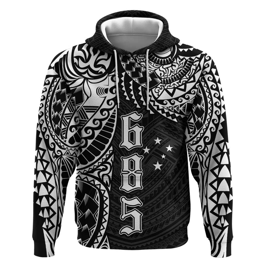Samoa 685 Art Traditional Tattoo Pattern Zip Hoodie Black Color