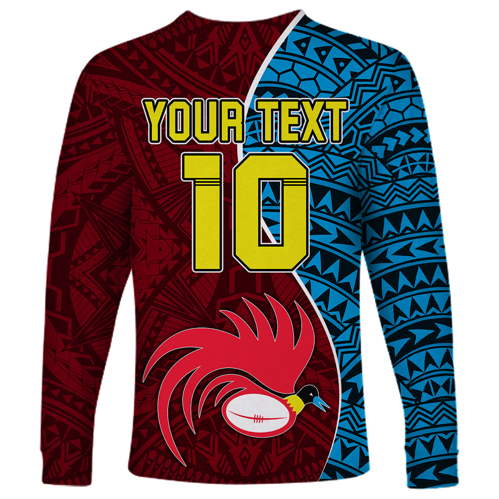 Custom Bintangor Goroka Lahanis Rugby Long Sleeve Shirt Papua New Guinea Polynesian Tattoo LT03 - Polynesian Pride