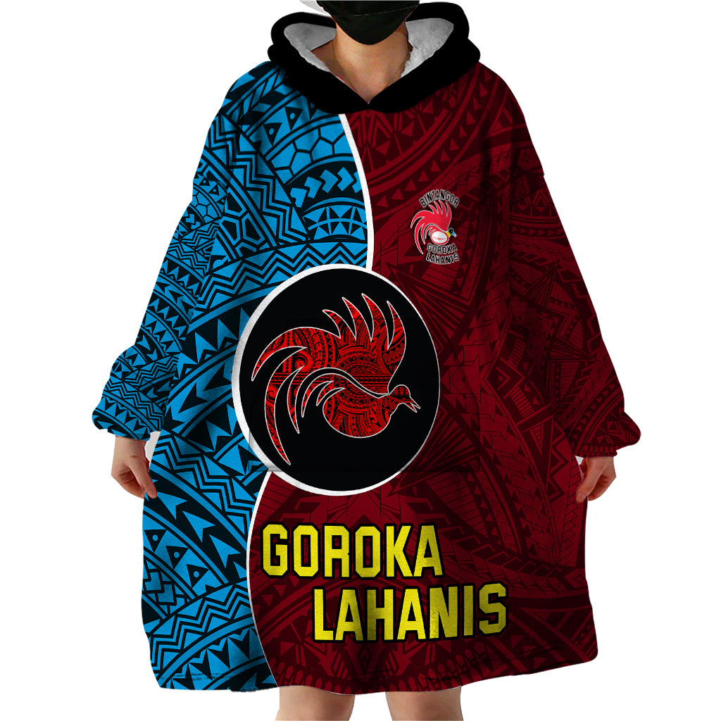 Custom Bintangor Goroka Lahanis Rugby Wearable Blanket Hoodie Papua New Guinea Polynesian Tattoo LT03 - Polynesian Pride