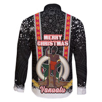 Vanuatu Christmas Family Matching Mermaid Dress and Hawaiian Shirt Polynesian Tribal Snow Style LT03 - Polynesian Pride