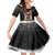 Vanuatu Christmas Kid Short Sleeve Dress Polynesian Tribal Snow Style LT03 KID Black - Polynesian Pride