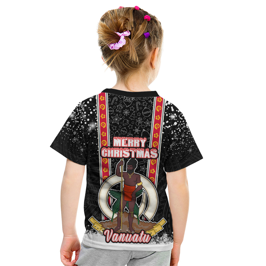 Vanuatu Christmas Kid T Shirt Polynesian Tribal Snow Style LT03 - Polynesian Pride