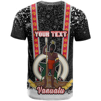 Personalised Vanuatu Christmas T Shirt Polynesian Tribal Snow Style LT03 - Polynesian Pride