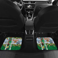 New Zealand Merry Christmas Car Mats Maori Animals, Koru Tattoo - Green Xmas Style