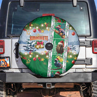 New Zealand Merry Christmas Spare Tire Cover Maori Animals, Koru Tattoo - Green Xmas Style LT03 Green - Polynesian Pride