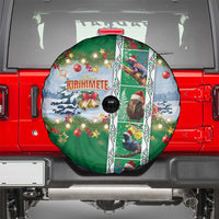 New Zealand Merry Christmas Spare Tire Cover Maori Animals, Koru Tattoo - Green Xmas Style LT03 - Polynesian Pride