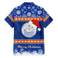 Marshall Islands Christmas Hawaiian Shirt Santa Claus and Coat of Arms Mix Polynesian Xmas Style LT03 - Polynesian Pride