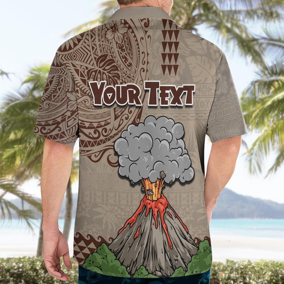 Aloha Volcano Custom Hawaiian Shirt Mix Hawaiian Kakau Tribal LT03 - Polynesian Pride
