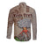 Aloha Volcano Custom Long Sleeve Button Shirt Mix Hawaiian Kakau Tribal LT03 - Polynesian Pride