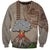Aloha Volcano Custom Sweatshirt Mix Hawaiian Kakau Tribal LT03 Unisex Beige - Polynesian Pride