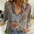 Aloha Volcano Custom Women Casual Shirt Mix Hawaiian Kakau Tribal LT03 Female Beige - Polynesian Pride