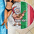Custom Hawaii Mele Kalikimaka Beach Blanket Santa Playing Ukele Mix Kakau Pattern Xmas Style LT03 - Polynesian Pride