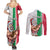 Custom Hawaii Mele Kalikimaka Couples Matching Summer Maxi Dress and Long Sleeve Button Shirt Santa Playing Ukele Mix Kakau Pattern Xmas Style LT03 - Polynesian Pride