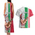 Custom Hawaii Mele Kalikimaka Couples Matching Tank Maxi Dress and Hawaiian Shirt Santa Playing Ukele Mix Kakau Pattern Xmas Style LT03 - Polynesian Pride