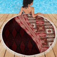 Tonga Fonulei and Ngatu Pattern Beach Blanket LT03 - Polynesian Pride