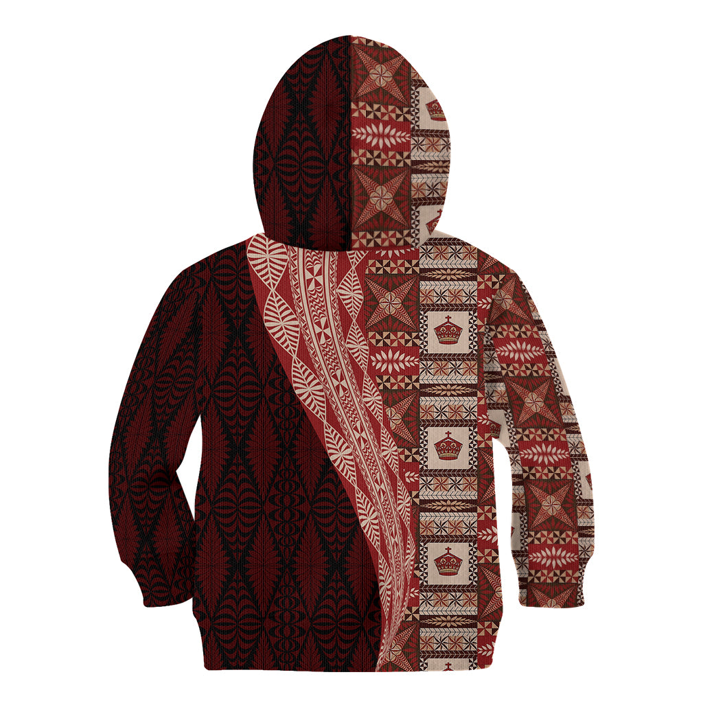 Tonga Fonulei and Ngatu Pattern Kid Hoodie LT03 - Polynesian Pride