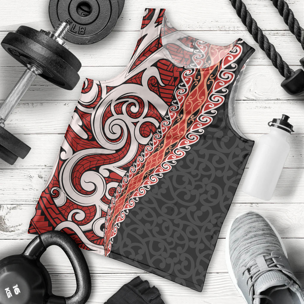 New Zealand Maori Stylized Koru Men Tank Top LT03 - Polynesian Pride