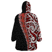 New Zealand Maori Stylized Koru Wearable Blanket Hoodie LT03 - Polynesian Pride
