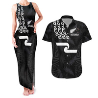 New Zealand Rugby Custom Couples Matching Tank Maxi Dress and Hawaiian Shirt The Champions Aotearoa