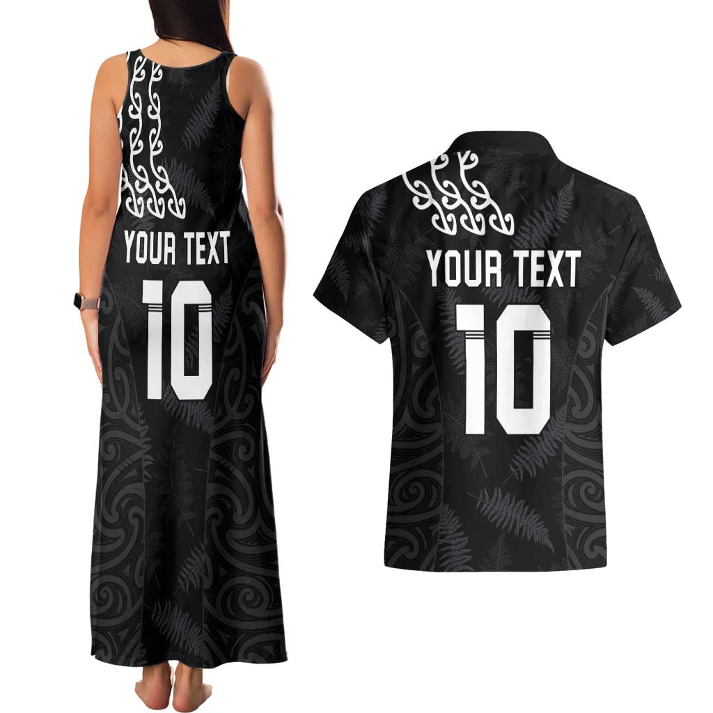 New Zealand Rugby Custom Couples Matching Tank Maxi Dress and Hawaiian Shirt The Champions Aotearoa
