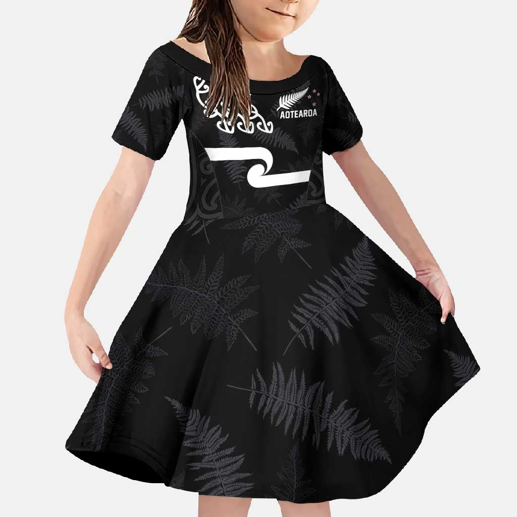 New Zealand Rugby Custom Family Matching Short Sleeve Bodycon Dress and Hawaiian Shirt The Champions Aotearoa