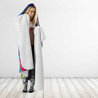 Tuvalu Independence Day Hooded Blanket 1st October 46th Anniversary Polynesian Jungle Flower LT03 - Polynesian Pride