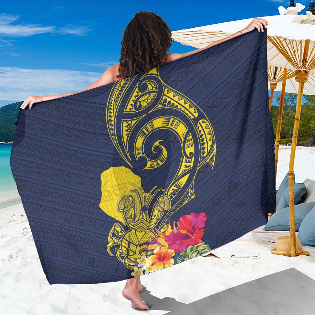 Niue Independence Day Sarong Hiapo Pattern Hibiscus Plumeria and Uga