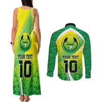 Custom Enga Mioks Rugby Couples Matching Tank Maxi Dress and Long Sleeve Button Shirts Papua New Guinea Polynesian Tattoo LT03 - Polynesian Pride
