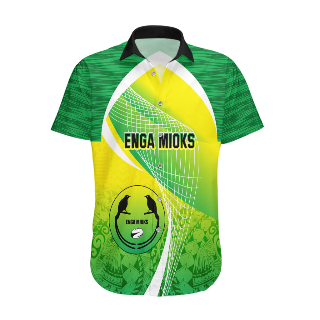 Custom Enga Mioks Rugby Hawaiian Shirt Papua New Guinea Polynesian Tattoo LT03 Green - Polynesian Pride