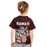 Hawaii Aloha Santa Claus Funny Polynesian Tattoo Kid T Shirt Red Color LT03 - Polynesian Pride