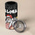 Hawaii Aloha Santa Claus Funny Polynesian Tattoo 4 in 1 Can Cooler Tumbler Black Color