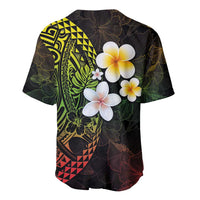 Hawaiian Hibiscus and Plumeria Polynesian Tribal Tattoo Baseball Jersey Reggae Color LT03 - Polynesian Pride