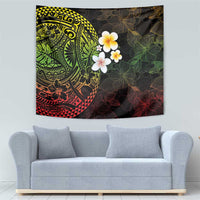 Hawaiian Hibiscus and Plumeria Polynesian Tribal Tattoo Tapestry Reggae Color LT03 - Polynesian Pride
