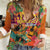 Hawaiian Honolulu Festival Women Casual Shirt Hawaiian Identity - Hula Dancer and Ukulele Tropical Plants Style