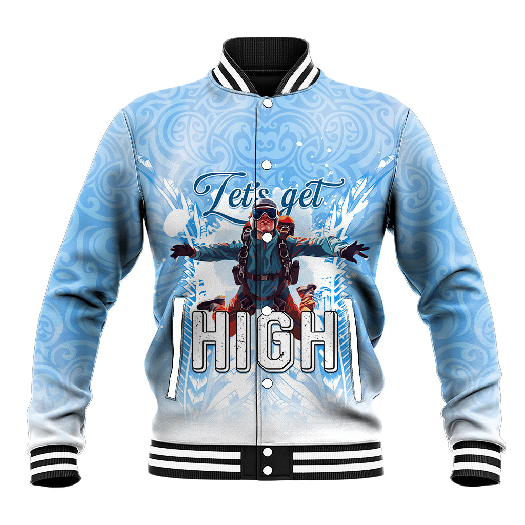 New Zealand Sky Diving Baseball Jacket Lets Get High