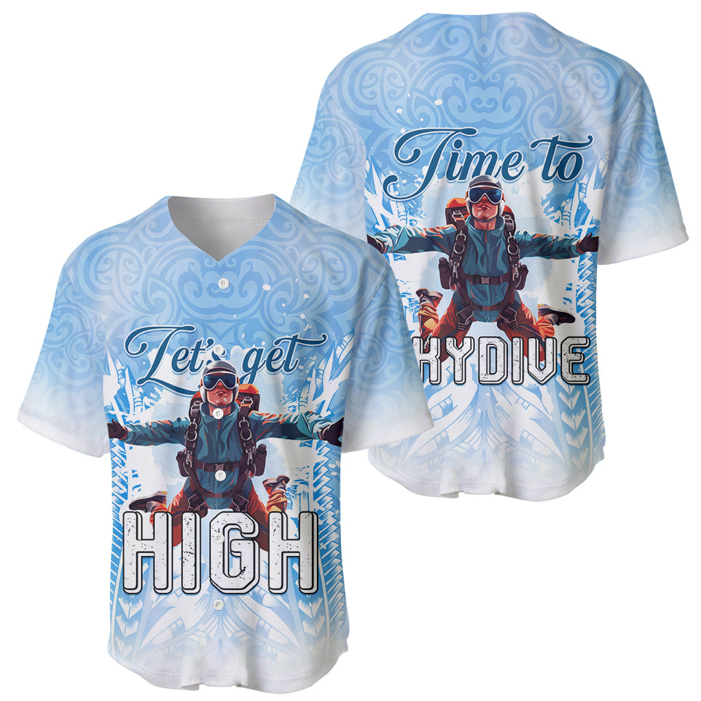 New Zealand Sky Diving Baseball Jersey Lets Get High