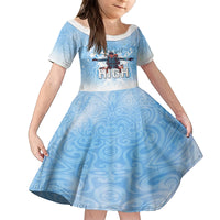 New Zealand Sky Diving Family Matching Off Shoulder Short Dress and Hawaiian Shirt Lets Get High