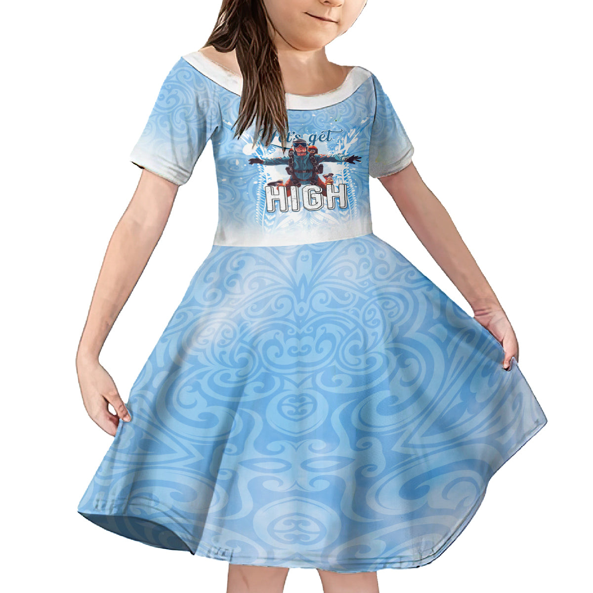 New Zealand Sky Diving Family Matching Tank Maxi Dress and Hawaiian Shirt Lets Get High