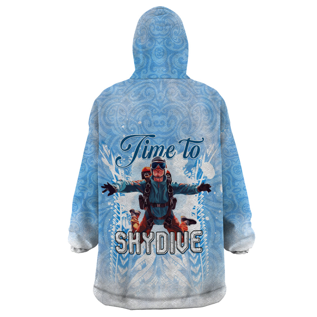 New Zealand Sky Diving Wearable Blanket Hoodie Lets Get High